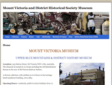 Tablet Screenshot of mountvictoriamuseum.info